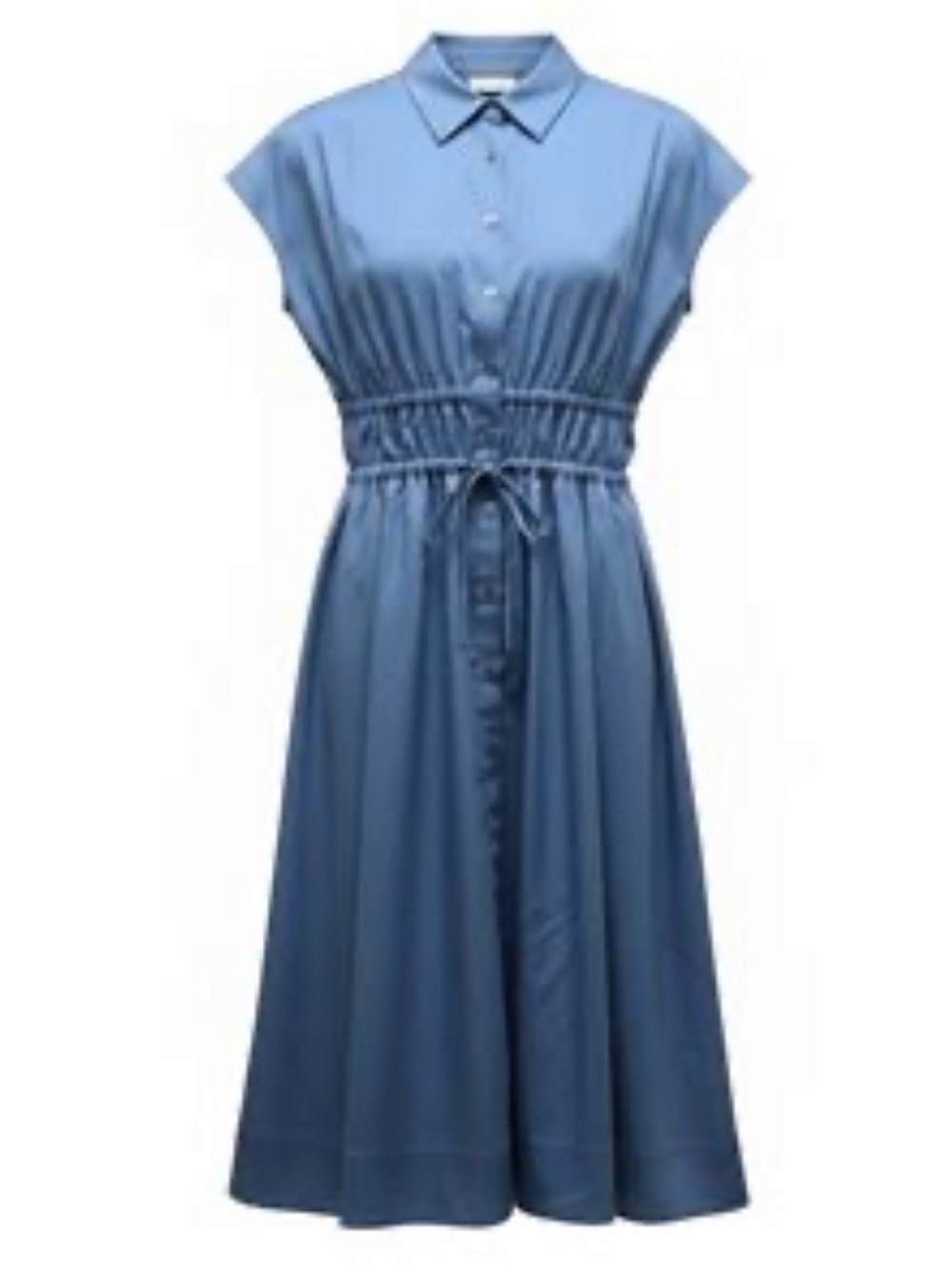 Brooks Brothers Smocked Waist Shirt Dress in Blue NWT